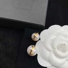 Stud Pearl Brinco Designer Jóias Luxurys Brincos Para Mulheres 925 Prata Boucle Studs Letras Aros Amor Brincos Presentes de Casamento Agradável