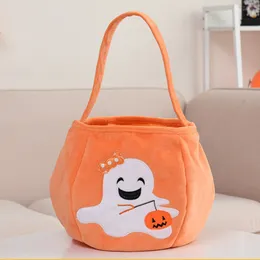 Oggetti di scena decorativi creativi Borsa per zucca di Halloween Borse per caramelle portatili per bambini Festival dei fantasmi Secchio trasportato a mano B6