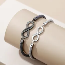 Link Chain Figure 8 Bracelet Men And Women Love Unlimited Creative Braided Hand Rope Mobius Ring Couple Fawn22