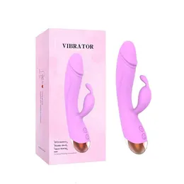 Sexspielzeug, Massagegerät, Kaninchen-Vibrator für Frauen, 10 Modi, doppelte Vibrationen, vaginale und klitorale Stimulation, erotisches Spielzeug für Erwachsene, AXRK