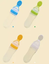 90ml Baby Feeding Bottle with Spoon head Silicone Infant Food Supplement Rice Cereal colors Best Quality