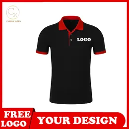 13 colors summer color matching lapel short sleeved shirt POLO custom printing DIY brand text 220623