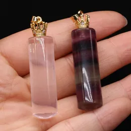 Kolye Kolyeler Doğal Taş Florit Kolyeler Modaya uygun mücevherler için Altın Taç Sütun Takılar Diy Kadınlar Kolye Hediye Hediye
