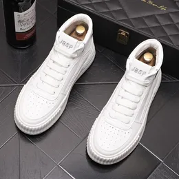 Thick Bottom Breathable Fashion Dress Wedding Shoes High Top Casual Trends Walking Loafers Spring Autumn Lace up Me