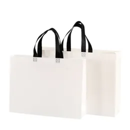 Borsa tote in tessuto non tessuto Borsa per la spesa riutilizzabile ecologica Borsa pieghevole portatile Borse per la conservazione della spesa per la casa