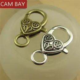 5 Styles Heart Shape Metal Clasps Alloy Hooks for Bracelets Making Accessories Parts DIY Crafts Jewelry Findings