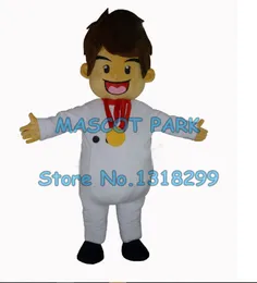 Mascot boneca traje ouro medalha chef mascote traje adulto tamanho novo personalizado fogão dos desenhos animados pessoas tema anime cosply trajes carnaval 2950