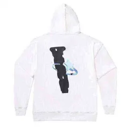 أزياء رجالي كبيرة ضد العلامة التجارية Vlones Sweatshirts Hip Hop Stylist Hoodies قبالة جودة عالية الأكمام هوديي الرجال نساء من النوع الثقيل من Pa White54rp