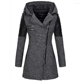 Frauen Jacken Jacke Mantel Winter Warme Frauen Dicke Parka Streetwear Volle Patchwork Zipper Drehen-unten Kragen Weibliche Chaqueta Mujer