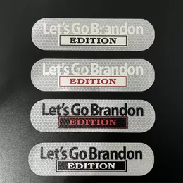 Let's Go Brandon Car Edition Decorazione Adesivo per il corpo Auto Coda Adesivi riflettenti Inventario all'ingrosso