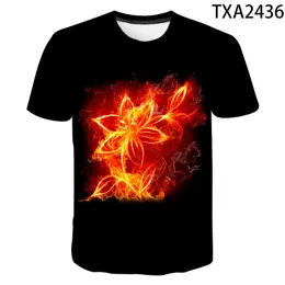 Camisetas masculinas estamadas florais 3d de verão grama masculina camiseta de rua de rua de plus size homem casual e roupas de roupa feminina