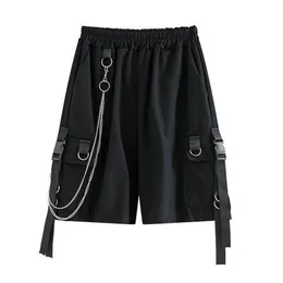 Solid Men s Shorts Summer Mens Beach Ribbons Black Hip Hop Streetwear Casual Male Sportswear Homme Clothing 220714