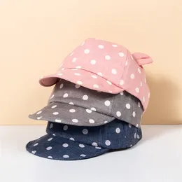 Barn Sun Hatts Toddler Cap Sweet Dot Baby Cap Girl Boys Sun Hat With Ear For Spring Born Pography Props Baseball Cap 220514