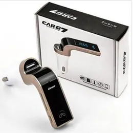 Bil G7 Bluetooth Car Kit Handsfree Wireless FM-sändare Radio MP3-spelare USB-laddare AUX TF-kort Slots