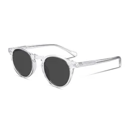 Solglasögon Retro Runda Polariserad För Män Och Kvinnor Vintage Körning Utomhus Gregory Peck Oval Solglasögon Lätt Acetat Med Etui Solglasögon