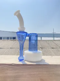 Azul e branco, RBR, reciclar, cookah de vidro, junção de petróleo Bong 14mm, concessões de preços, bem-vindo ao pedido