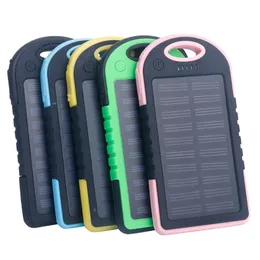 Solar Waterproof Power Bank Solar Panel Battery Chargers For Smart Phone PAD Tablets Camera Mobile Powers Banks Universal 5000mAh