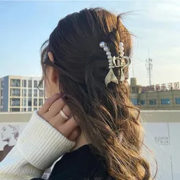 Big Pearls Crystal Hair Claw Clips Barrettes für Frauen Haarzubehör Ornament Kopfschmuck