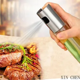 1pc Barbecue Spray Oil Bottle Glass Oil Pot BBQ Baking Vinegar Spray Tank Oil Vinegar Dispenser Kitchen Cooking Tool Accessories 210326