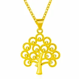 Moda Creative Gold Plated Clover Colar Brass Gold Fashion Fashion Clover Pingente Tree of Life Pingents Colares
