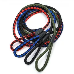 Heavy Duty Rope Dog Leash 4.7 FT Nylon Pet Leash Soft Padded Handle Thick Lead Leashes for Large Medium Dogs Small Puppy