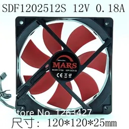 Toptan Fan: 12025 12 V 12 cm SDF1202512S 0.18A 3-Line Düz Masaüstü Bilgisayar Kılıfı CPU Fan