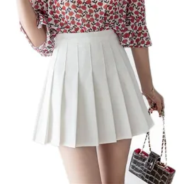 Women High Waist Pleated Sweet Cute Girls Dance Cosplay Black White Fashion Female Mini Skirts Short 220702