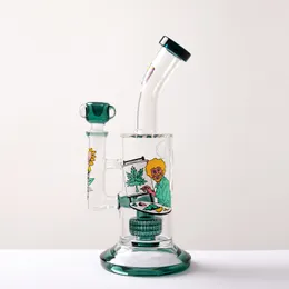 Bongs Ash Catcher Bubbler Smoking Akcesoria Hookahs Lake Zielony zestaw oleju Frother Glass Hookah