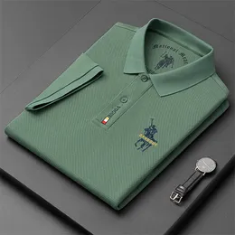 Top Grade 100% Bomull Polo Skjortor för män Broderade Golf Tees Sommar Ankomst Business Casual Designer Kläder 220408