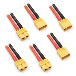 Cabo de 3 pares XT60 Plug Fêmea e Macho Conector com 12AWG Silicon Fio para RC Lipo Bateria Cable Drone