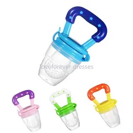 Infant Baby Teether Nipple Drinkware Fruit Food Dinnerware Silicone Teethers Safety Kids Feeding Feeder Bite 4 Colors CC