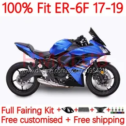 OEM Injection Mold Fairings For KAWASAKI NINJA 650R ER 6F 6 F ER6F 17 18 19 20 Bodywork 18No.18 NINJA650R ER6 F Cowling ER-6F 2017 2018 2019 2020 Body Kit factory blue