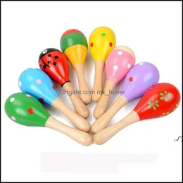 Other Home Garden Kids Toys Wooden Baby Child Musical Instrument Rattle Maracas Cabasa Sand Hammer Orff Instruments Toy Pab11701 Drop Deli