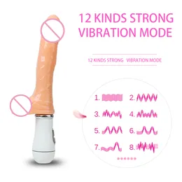 Ikoky Sqiarting Dildo Vibrator 12モード振動ペニス現実的な射精噴出噴出炭火女性のためのセクシーなおもちゃ