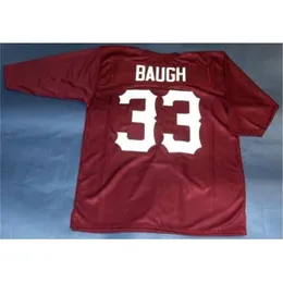 Mit Custom Men Youth women Vintage #33 SAMMY BAUGH CUSTOM 3/4 SLEEVE College Football Jersey size s-4XL or custom any name or number jersey