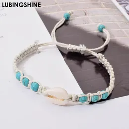 Charm Bracelets Bohemian Beach Shell Handmade Woven Bracelet Adjustable Rope Chain For Women Cuff Jewelry PulserasCharm Lars22
