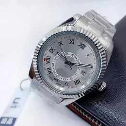 클래식 AAA 품질 남성 시계 2813 운동 41mm 트리플 골드 다이얼 스테인리스 스틸 방수 시계 Montreux 럭셔리 남성 시계 디자이너