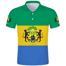 Gabon Polo Shirt Free Custom Nazwa Gab Polo Shirt College Flag Ga French Country Gabonese Republic Gabonise Print Po ubrania 220702