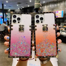 Bling Crystal Tradual Glitter Protect Cases Designer Fors for iPhone 11 MIMI XR XSMAX Robot Robot Robot Non-Waterbroof 7G SE2 8PLUS 6GS 12