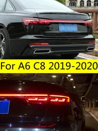 A6 C8 20 19-20の車のテールライト20 A8タイプのテールライトへのアップグレードLEDダイナミックターン信号運転ライトアップグレード