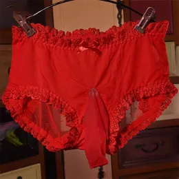 Unterhosen Herren Spitze Sissy Pouch Höschen Bikini-Slip G-String Tangas Konvex Homosexuell Unterwäsche Schlüpfer Sexy DessousUnterhosen