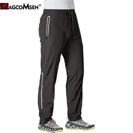 Magcomsen Summer Quick Dry Sweat Antants Mens Joggers брюки отражающая полоса на молнии брюки для фитнеса штаны 220706