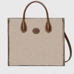 Small tote bag with Interlocking G designer luxury wallet purse Oatmeal leather trim Cotton linen lining zip pocket Shoulder strap crossbo