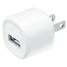 US Plug 5V 1A AC USB Charger Home Travel Wall Power Adapter för Samsung Xiaomi HTC -mobiltelefoner