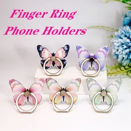 Uchwyt na telefon komórkowy Klamra Butterfly Malowane Kreskówki Cute Kreatywny Nowy Spot Hurtownie Ring Stand Posiadacze telefonów komórkowych