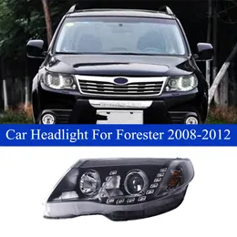 Car Head Light Headlight Assembly för Subaru Forester LED Dynamic Turn Signal High Beam Headlamp Auto Lamp 2008-2012