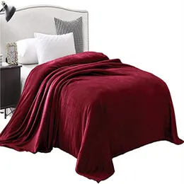 Folhas de Cobertor Fleece Soft Macio Cosy Flannel Coral Tecido Mecânico Lavagem Múltiplos Tamanhos Cor Throw Cobertores para Sofá, Sofá, Cama, Camping, Hotel de viagem