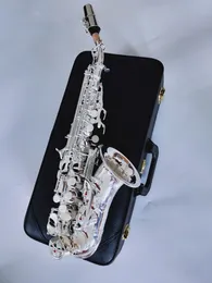 Sax soprano S-901 Collo curvo Bb Tune Nickel Silver Brass Strumento per sassofono soprano per studenti con custodia regalo