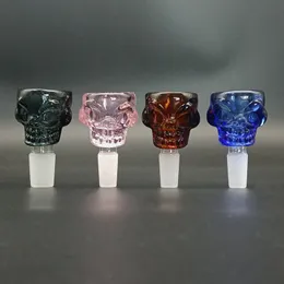 Skull Head Bowl Piece 14mm 18mm Male Hookah Glass Bowls For Water Bong Beaker Banger Dab Rigs