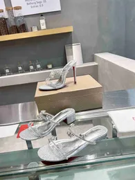 Topselling berühmte Marke Frauen Flash Bohrs Sandalen Designer Paris Classic Luxury Party Schuhe hochwertiger Leder-Freizeitkleidschuh für Mädchen 2.0/4.5/10 cm